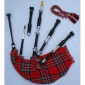 Rosewood Highland Full Size Bagpipe Set ( Black Color )